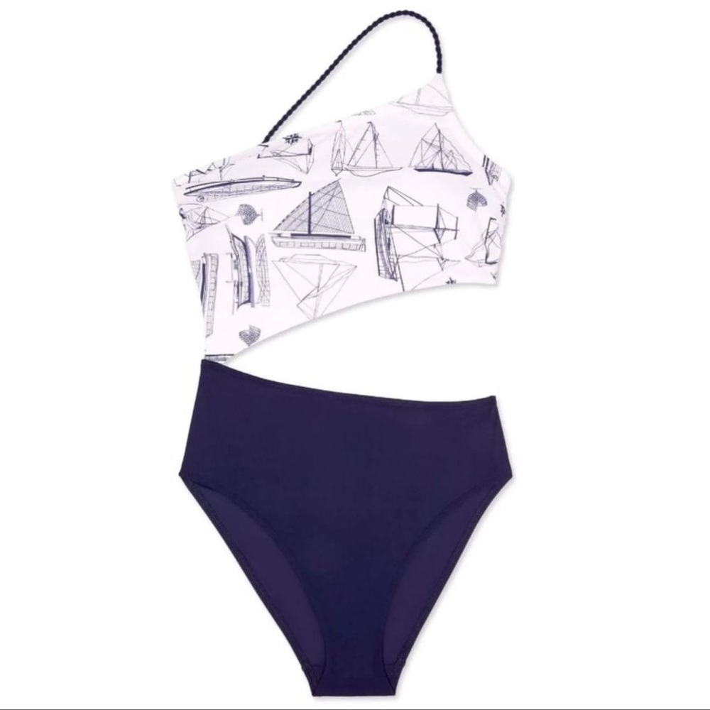 Tory Burch sailboat bathing suit